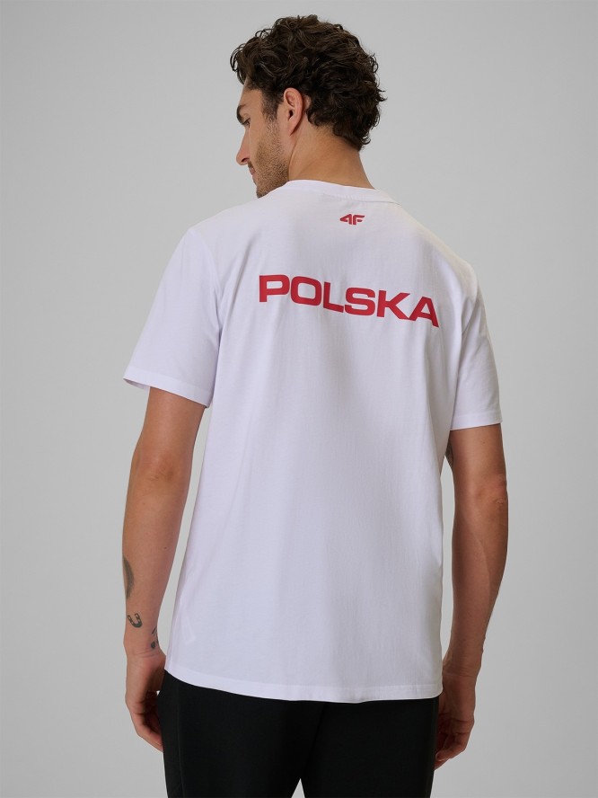 4F Koszulka kibica męska - biała XXL