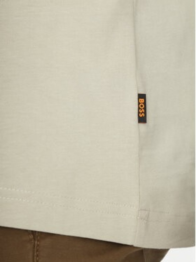BOSS T-Shirt Te_Dunetrace 50539187 Beżowy Regular Fit