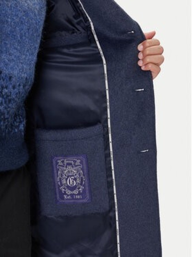 Guess Płaszcz wełniany M4BL3S WGJ82 Granatowy Slim Fit