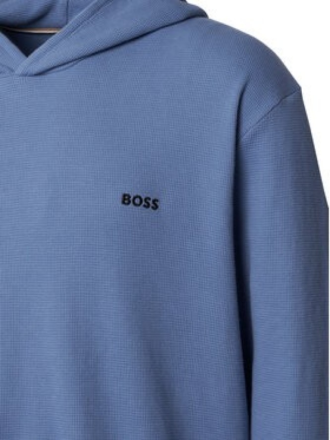 BOSS Bluza Waffle 50535885 Błękitny Regular Fit