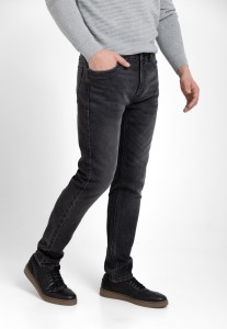 Grafitowe jeansy, Straight Fit, D-LEON 55