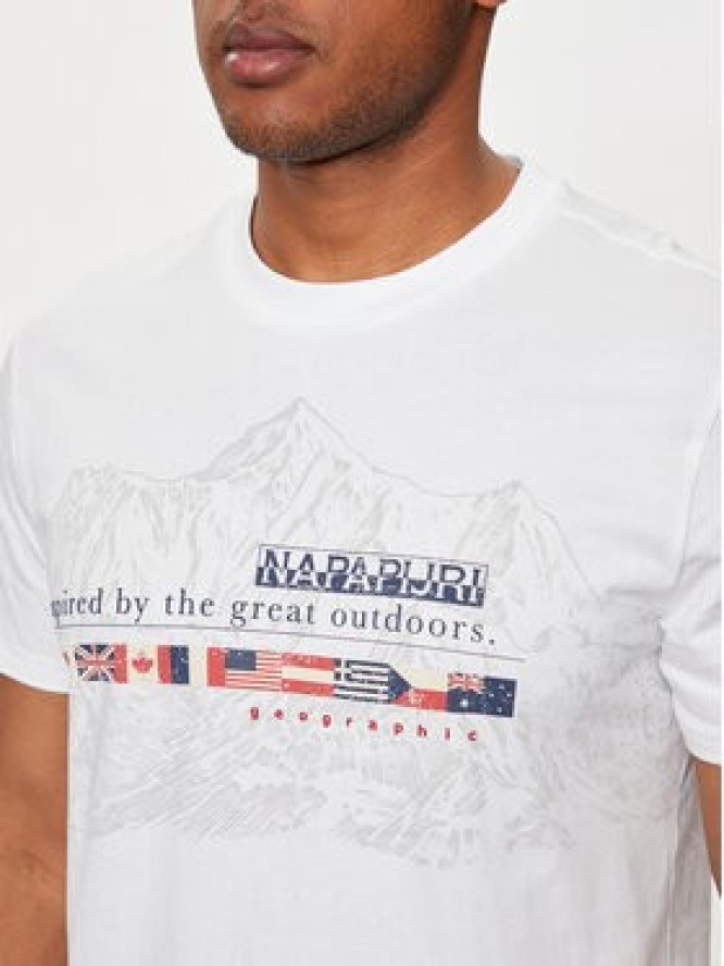 Napapijri T-Shirt S-Turin NP0A4HQG Biały Regular Fit