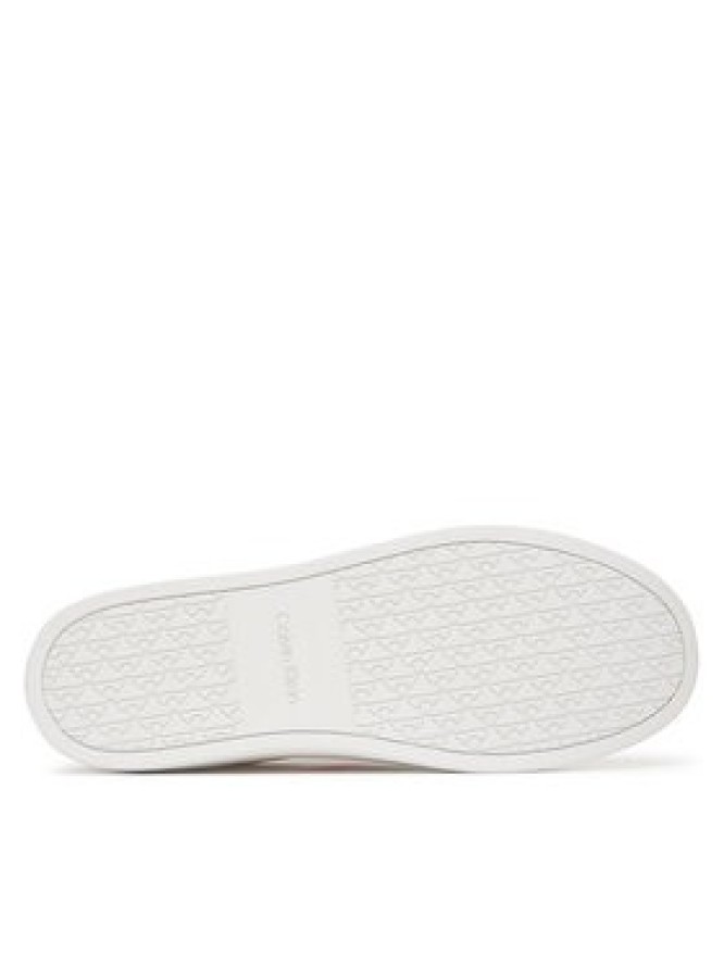 Calvin Klein Sneakersy Mixed Texture Lace Up Cupsole Trainers YM0YM01395 Biały