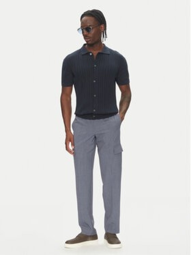 Lindbergh Spodnie materiałowe 30-01112A Niebieski Relaxed Fit