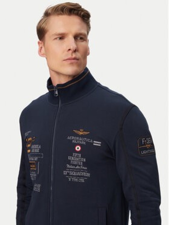 Aeronautica Militare Bluza 261FE2109UF00683 Granatowy Regular Fit