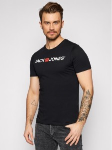 Jack & Jones T-Shirt Jjecorp Logo 12137126 Czarny Slim Fit