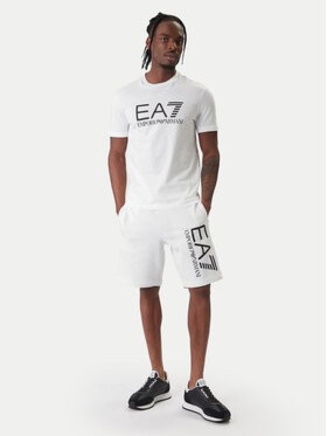 EA7 Emporio Armani T-Shirt 7M001412 AF22264 U0002 Biały Regular Fit