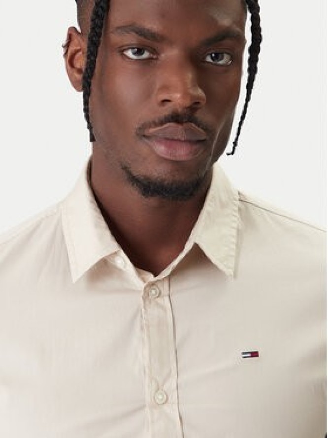 Tommy Jeans Koszula Original DM0DM04405 Beżowy Slim Fit