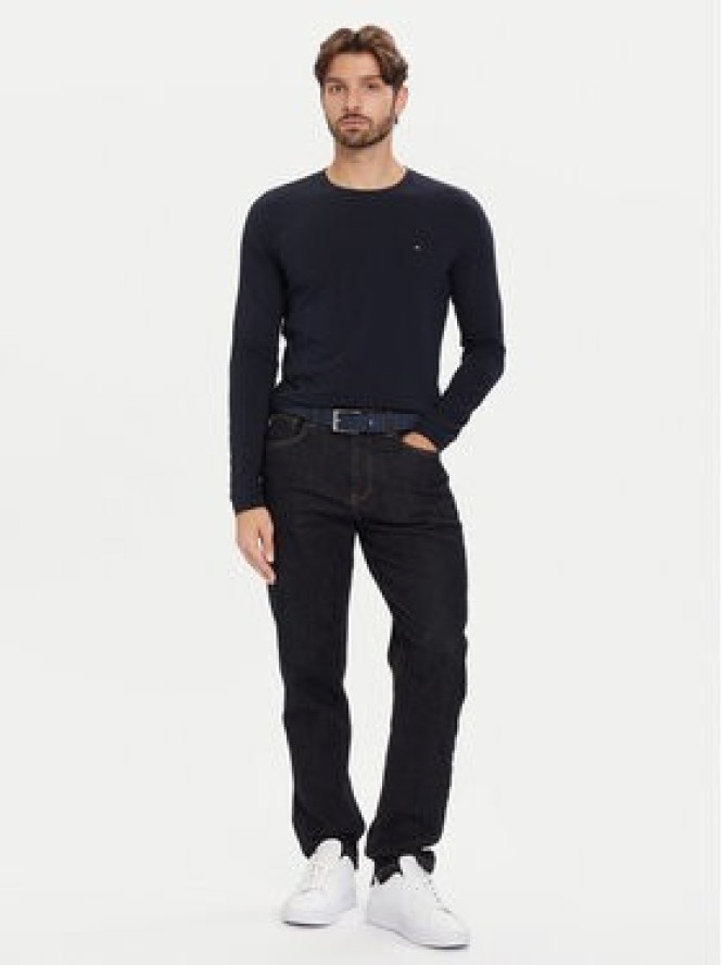 Tommy Hilfiger Longsleeve Stretch Tee MW0MW10804 Granatowy Slim Fit