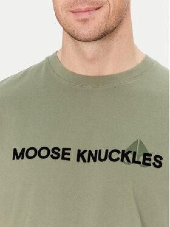 Moose Knuckles T-Shirt Conway M15MT760 Zielony Regular Fit
