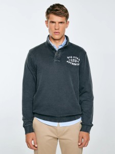 Bluza męska ze stójką czarna Julian 906