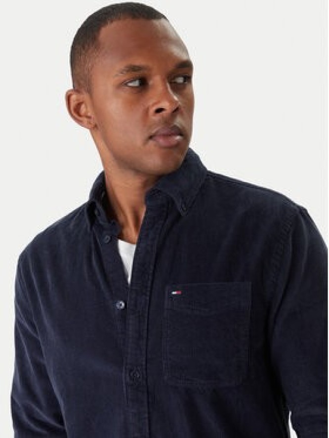 Tommy Jeans Koszula Baby Cord DM0DM22021 Granatowy Regular Fit