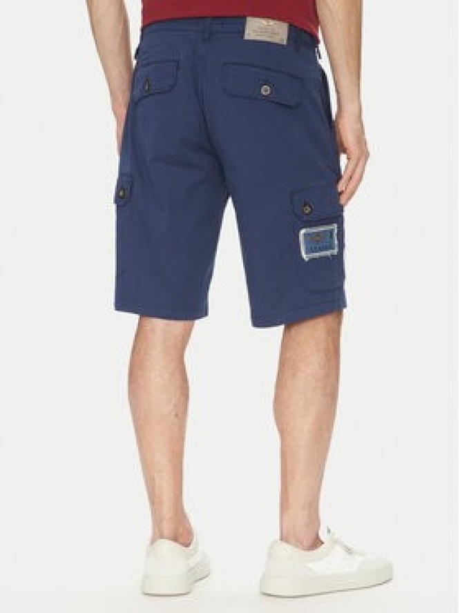 Aeronautica Militare Szorty materiałowe 251BE257CT3510 Granatowy Regular Fit