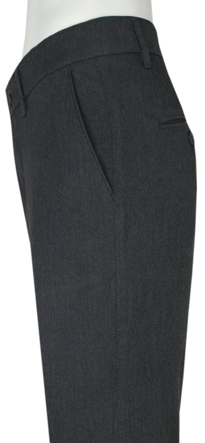 Spodnie Męskie Chinos z Elastanem, Zwężana Nogawka -QUICKSIDE - Grafitowe