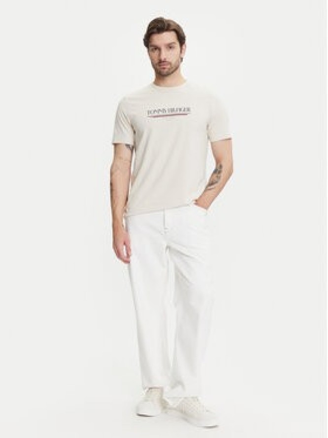 Tommy Hilfiger T-Shirt Brand Love MW0MW40324 Beżowy Regular Fit