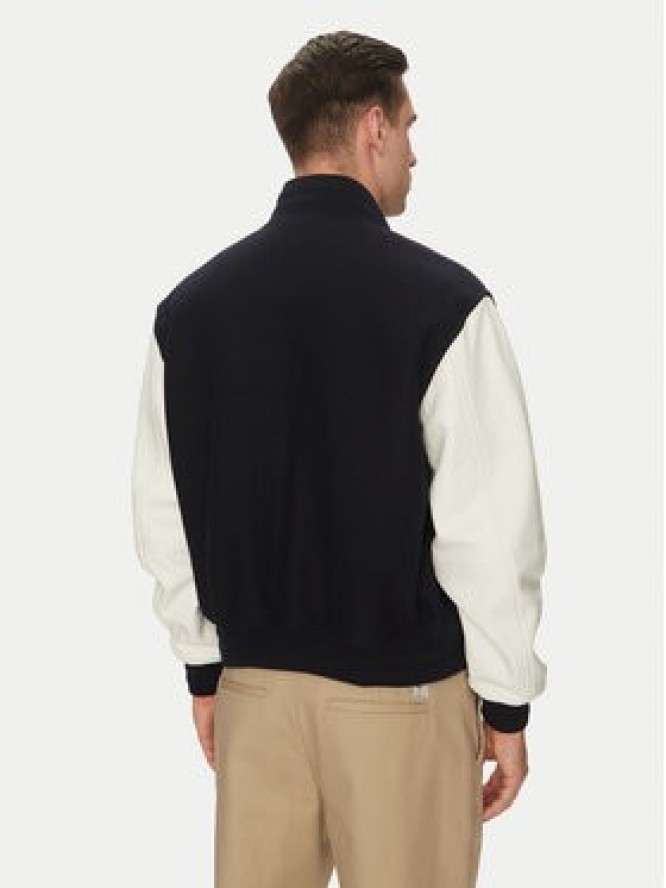 Tommy Hilfiger Kurtka przejściowa Leather Varsity Jacket MW0MW39248 Granatowy Regular Fit