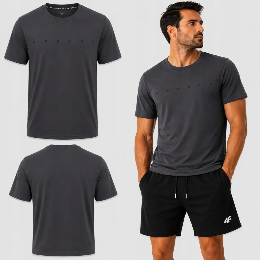 T-SHIRT MĘSKI 4F KOSZULKA BAWEŁNIANA SPORTOWA NA CO DZIEŃ M2661 SS26