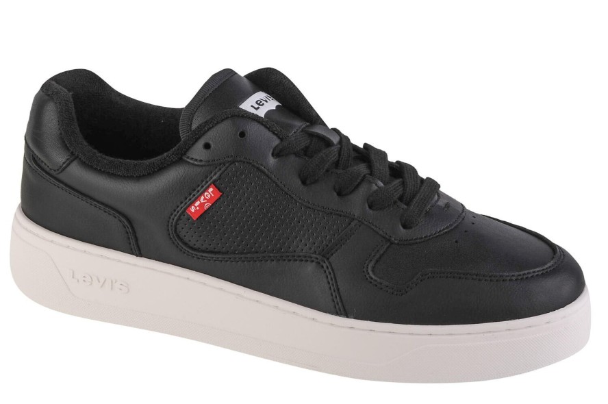 Sneakersy Levi's Glide czarne skórzane