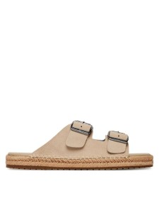 Tommy Hilfiger Espadryle Flex Jutte Hilfiger Suede Sandal FM0FM05503 Beżowy