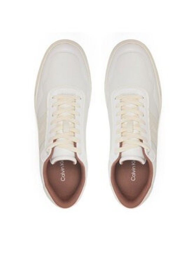 Calvin Klein Sneakersy Low Top Lace Up Logo HM0HM01653 Biały