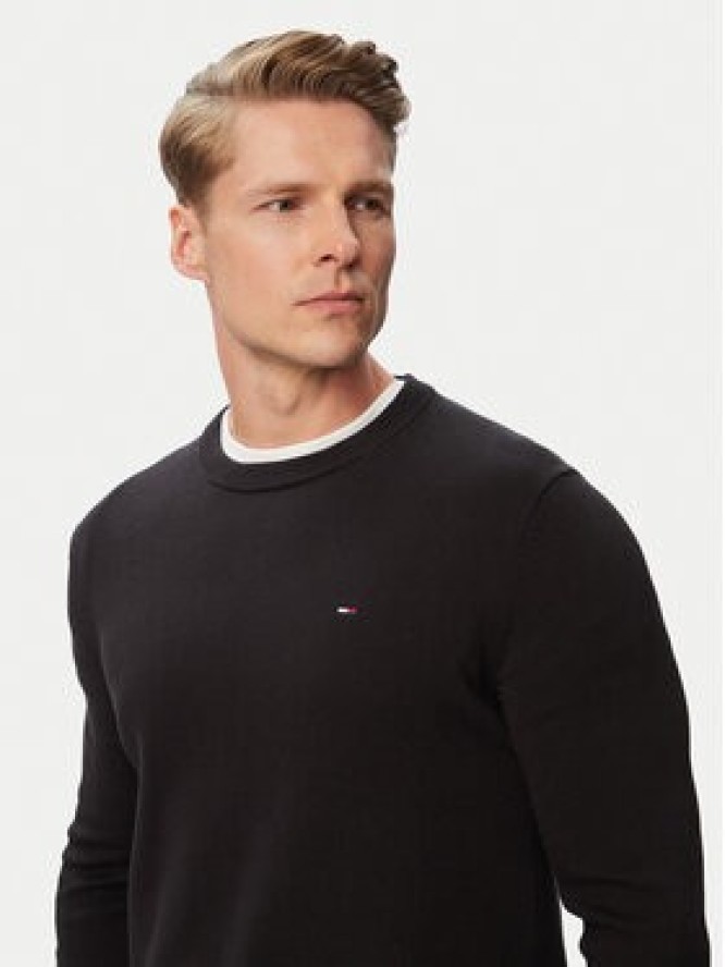 Tommy Jeans Sweter Essential DM0DM22853 Czarny Slim Fit