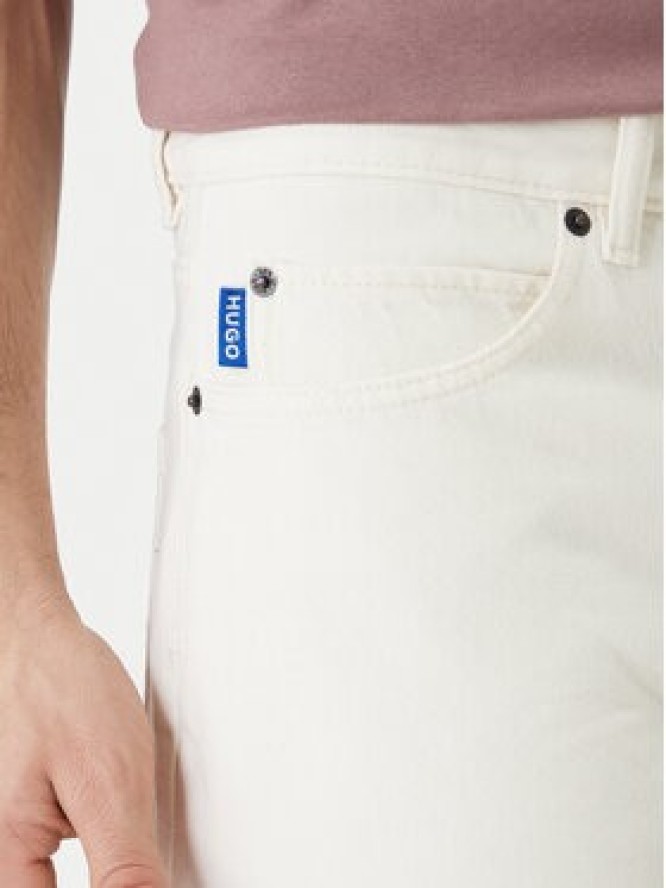 HUGO Szorty jeansowe Skate 50555983 Écru Straight Fit