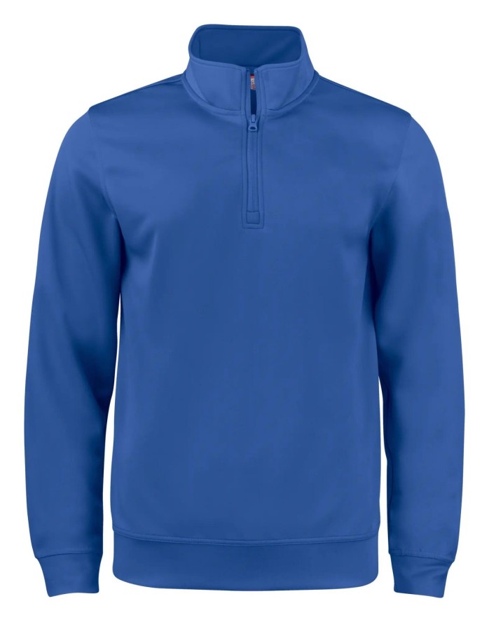 clique Basic Active Half Zip Junior z przędzy barwionej – Royal blue