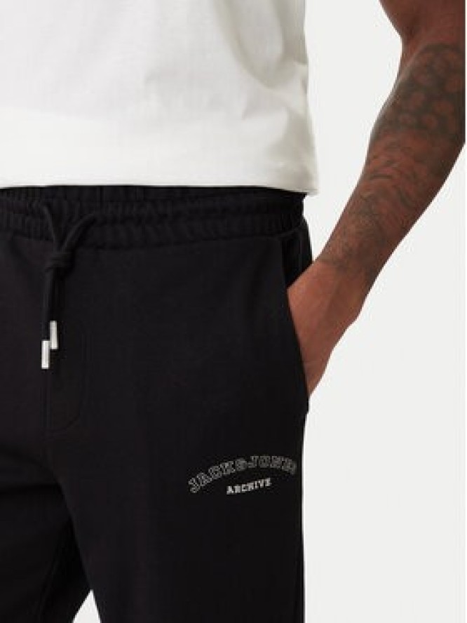 Jack & Jones Spodnie dresowe Jpstgordon 12289724 Czarny Regular Fit