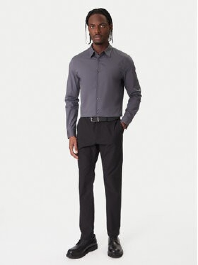 Calvin Klein Koszula LV04LB145G Szary Slim Fit