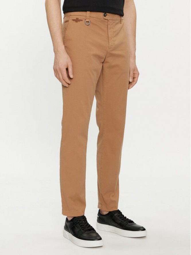 Aeronautica Militare Chinosy 241PA1597CT3293 Brązowy Regular Fit
