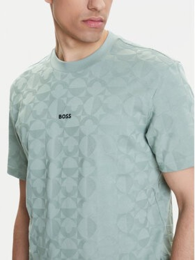 BOSS T-Shirt 50538184 Zielony Relaxed Fit