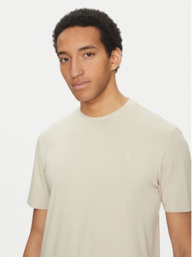 Guess T-Shirt Z2YI12 JR06K Beżowy Regular Fit
