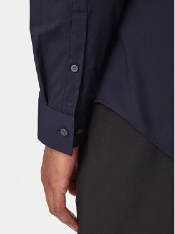 Calvin Klein Koszula Essential LV019EU001 Granatowy Regular Fit