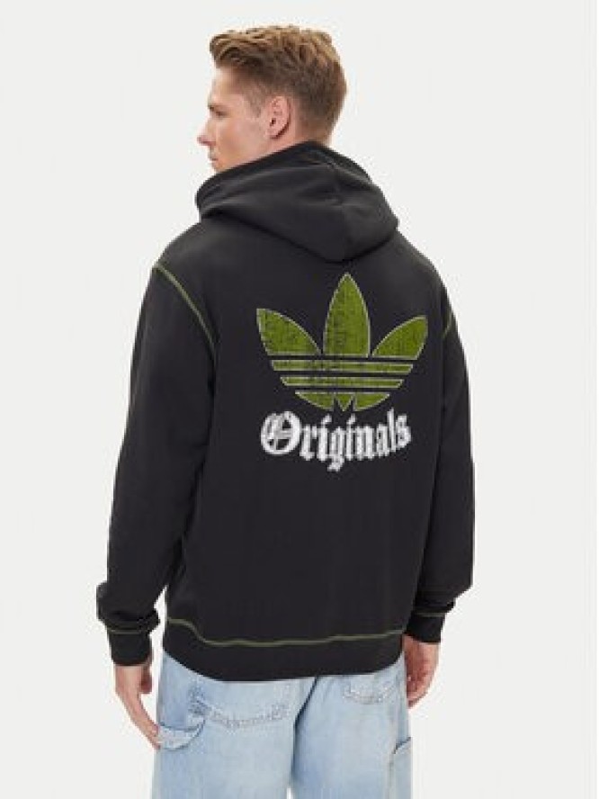 adidas Bluza Distressed Graphic JY2730 Czarny Loose Fit