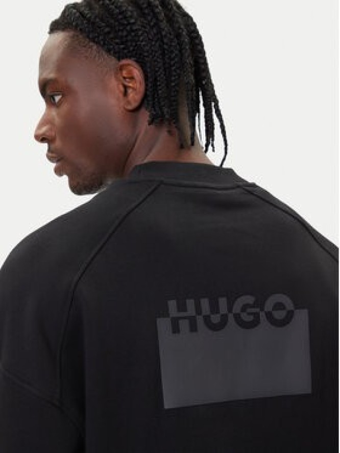HUGO Bluza Delastcrew 50546672 Czarny Relaxed Fit