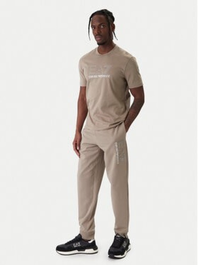 EA7 Emporio Armani Spodnie dresowe 7M001316 AF13512 U6167 Beżowy Regular Fit