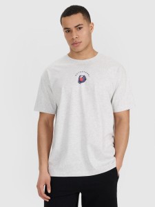 T-shirt oversize z nadrukiem męski 4F 4FRSS25TTSHM2981