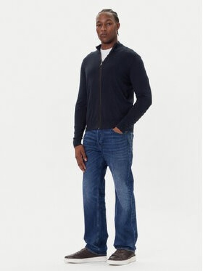 Bugatti Sweter 7600-85520D Granatowy Regular Fit