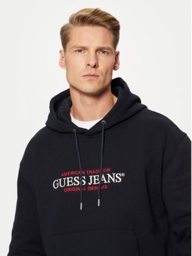 Guess Jeans Bluza M4YQ23 K9V31 Granatowy Regular Fit