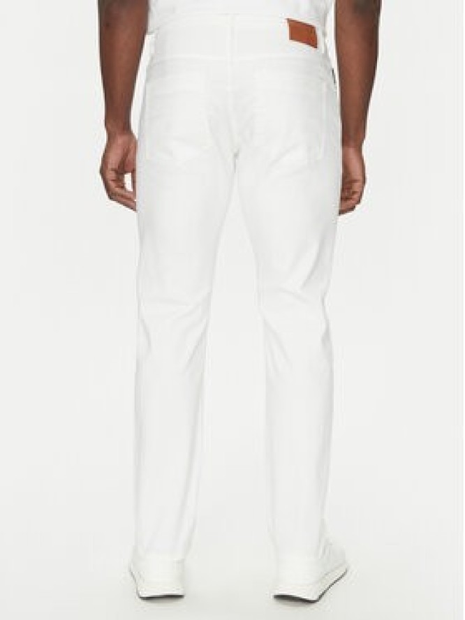 Hechter Paris Jeansy 26050 151363 Biały Slim Fit