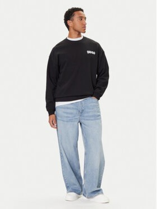 HUGO Bluza Nyrocrew 50549778 Czarny Loose Fit