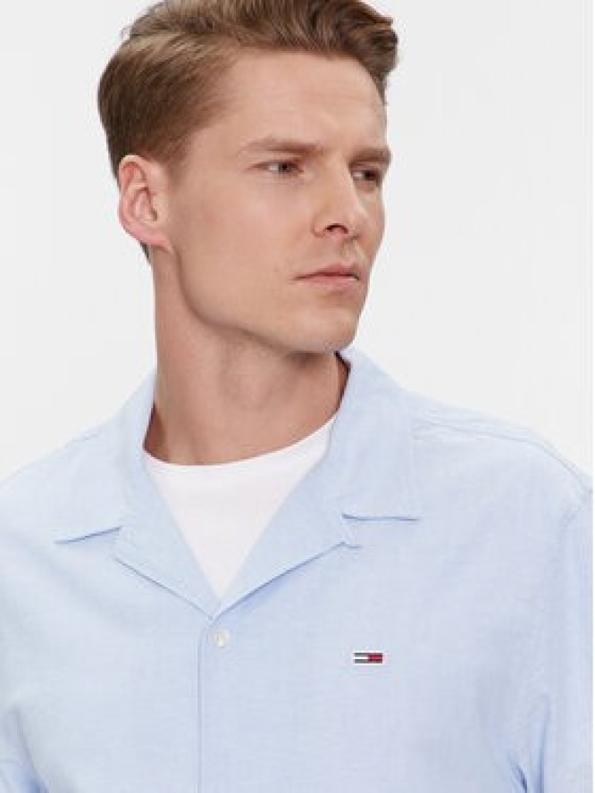 Tommy Jeans Koszula Camp DM0DM18963 Błękitny Regular Fit