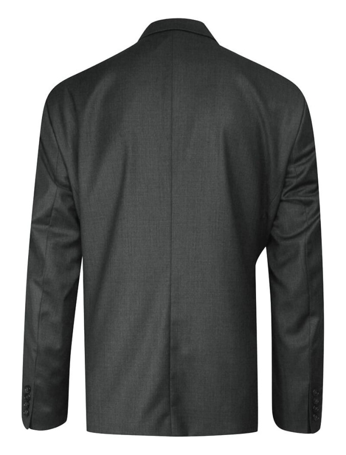 Garnitur Dwuczęściowy Grafitowy Elegancki, Zapinany na Dwa Guziki, Spodnie w Kant -CASINO