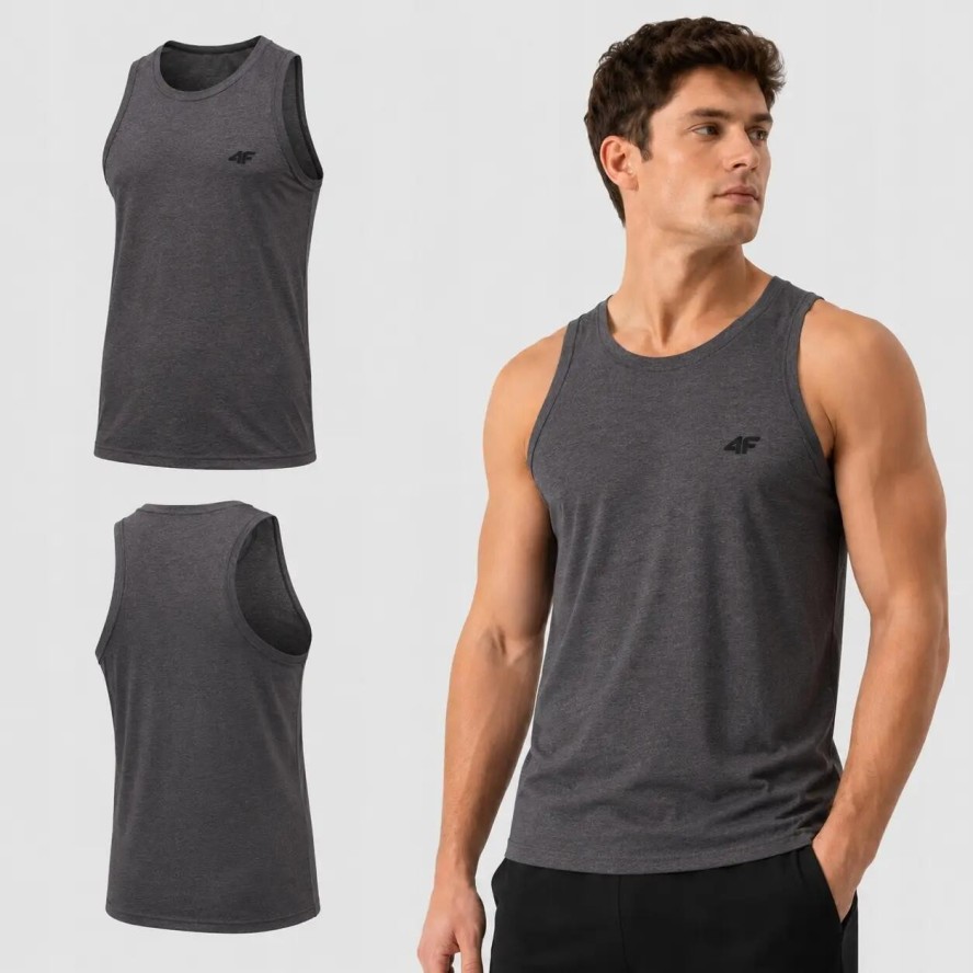 KOSZULKA MĘSKA 4F T-SHIRT NA RAMIĄCZKA BEZ RĘKAWÓW M307 S SS26