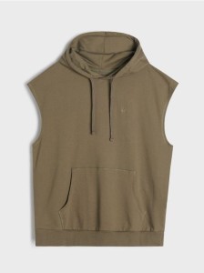 Bluza bez rękawów z kapturem - zielony
