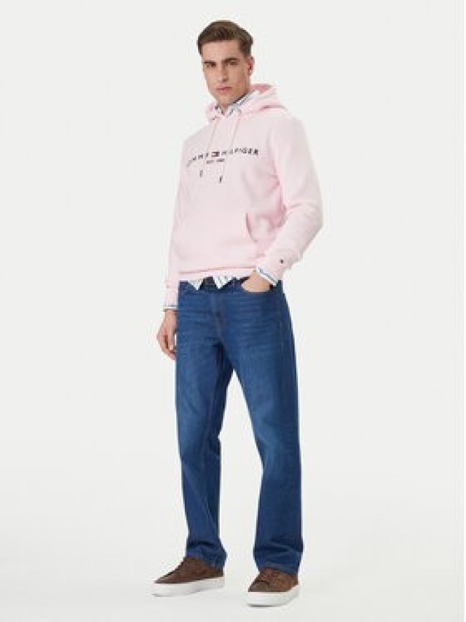 Tommy Hilfiger Bluza Logo MW0MW11599 Różowy Regular Fit