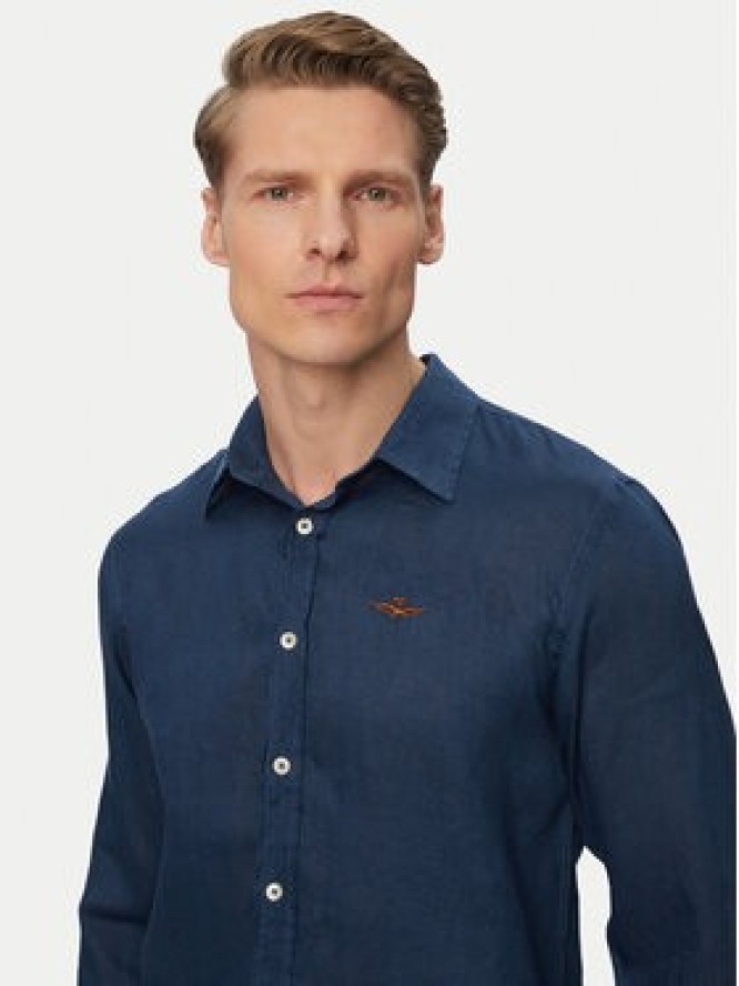 Aeronautica Militare Koszula 261CA1321UCT03089 Niebieski Regular Fit