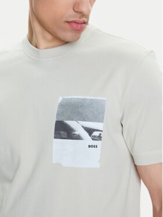 BOSS T-Shirt Te_Container 50546920 Beżowy Regular Fit