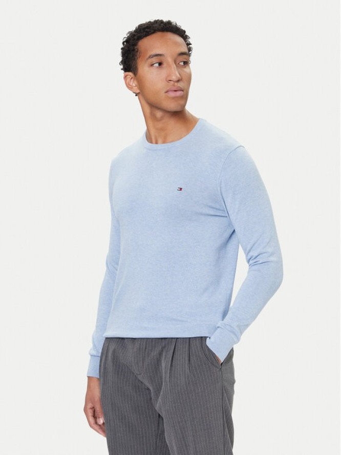Tommy Hilfiger Sweter MW0MW28046 Błękitny Regular Fit