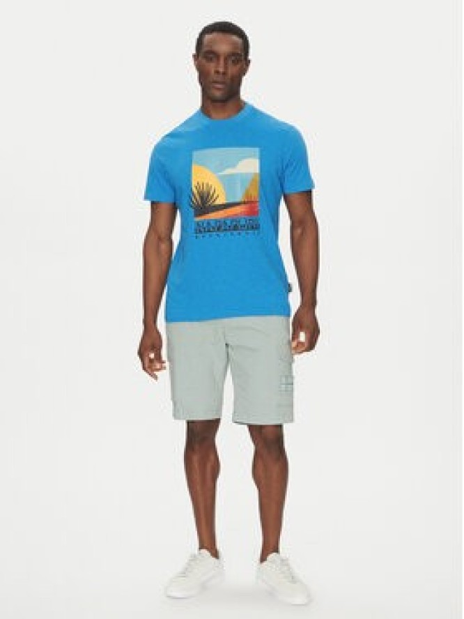 Napapijri T-Shirt S-Arbia NP0A4IE3 Niebieski Regular Fit